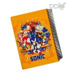 دفتر 100 برگ جلد سخت وزیری لانگو سری سونیک