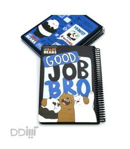 دفتر 100 برگ جلد سخت لانگو سری WeBareBears
