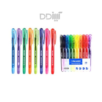 رواننویس دربدار ژل پیکاسو کیفی 10 رنگ