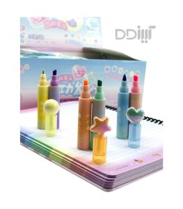 هایلایتر قلمی چندکاره 3 قلم 6 رنگ