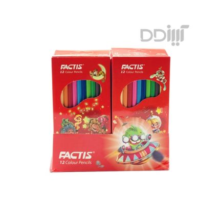 مداد رنگی 12 رنگ جعبه مقوایی فکتیس | Factis