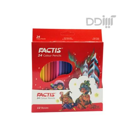 مداد رنگی 24 رنگ جعبه مقوایی فکتیس | Factis