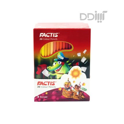 مداد رنگی 36 رنگ جعبه مقوایی فکتیس | Factis