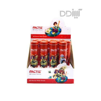 مداد رنگی 12 رنگ استوانه ای فکتیس | Factis