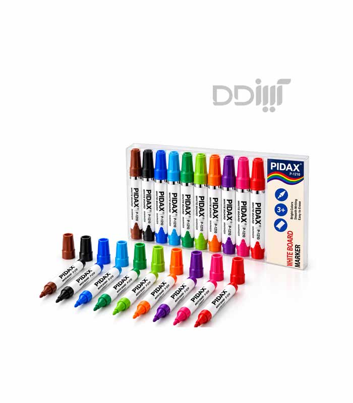 ماژیک وایت برد 10 رنگ پیداکس مدل P-1210 | PIDAX ماژیک وایت برد 10 رنگ پیداکس مدل P-1210 | PIDAX