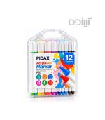 ماژیک اکریلیک 12 رنگ پیداکس PIDAX