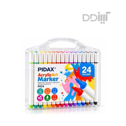 ماژیک اکریلیک 24 رنگ پیداکس PIDAX