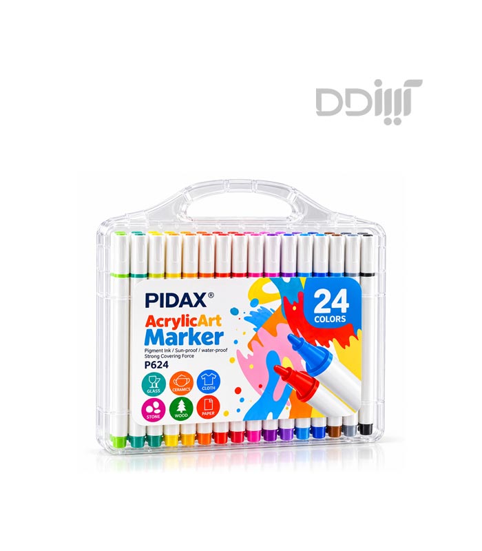 ماژیک اکریلیک 24 رنگ پیداکس PIDAX ماژیک اکریلیک 24 رنگ پیداکس PIDAX