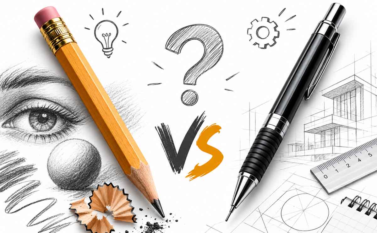 تفاوت مداد و اتود؛ کدام برای نوشتن و طراحی بهتر است؟